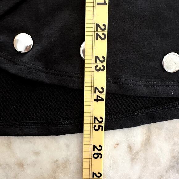 Belldini Long Sleeve Black Cowl Neck Grommet Detail Chic Minimalist Edgy - Picture 8 of 8